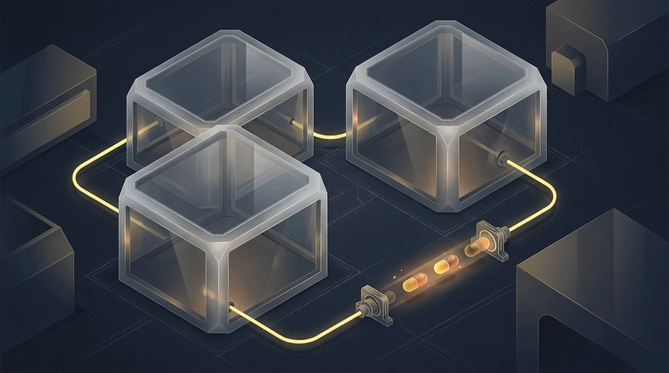 Abstract secure sandbox chambers connected through narrow filtered credential conduits