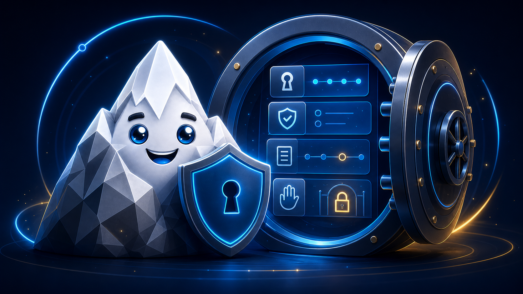 Rocky guarding a secure approval and secrets vault